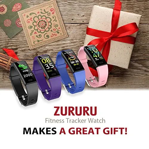 ZURURU Fitness Tracker with Blood Pressure Heart Rate Sleep Health Monitor for Men and Women, Upgraded Waterproof Activity