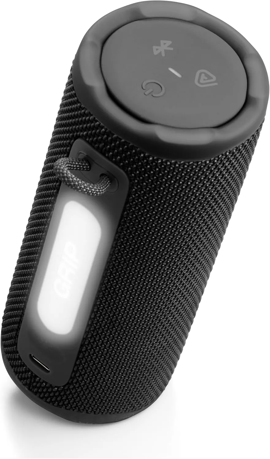 Top control panel and side ambient light strip of the JBL Grip speaker