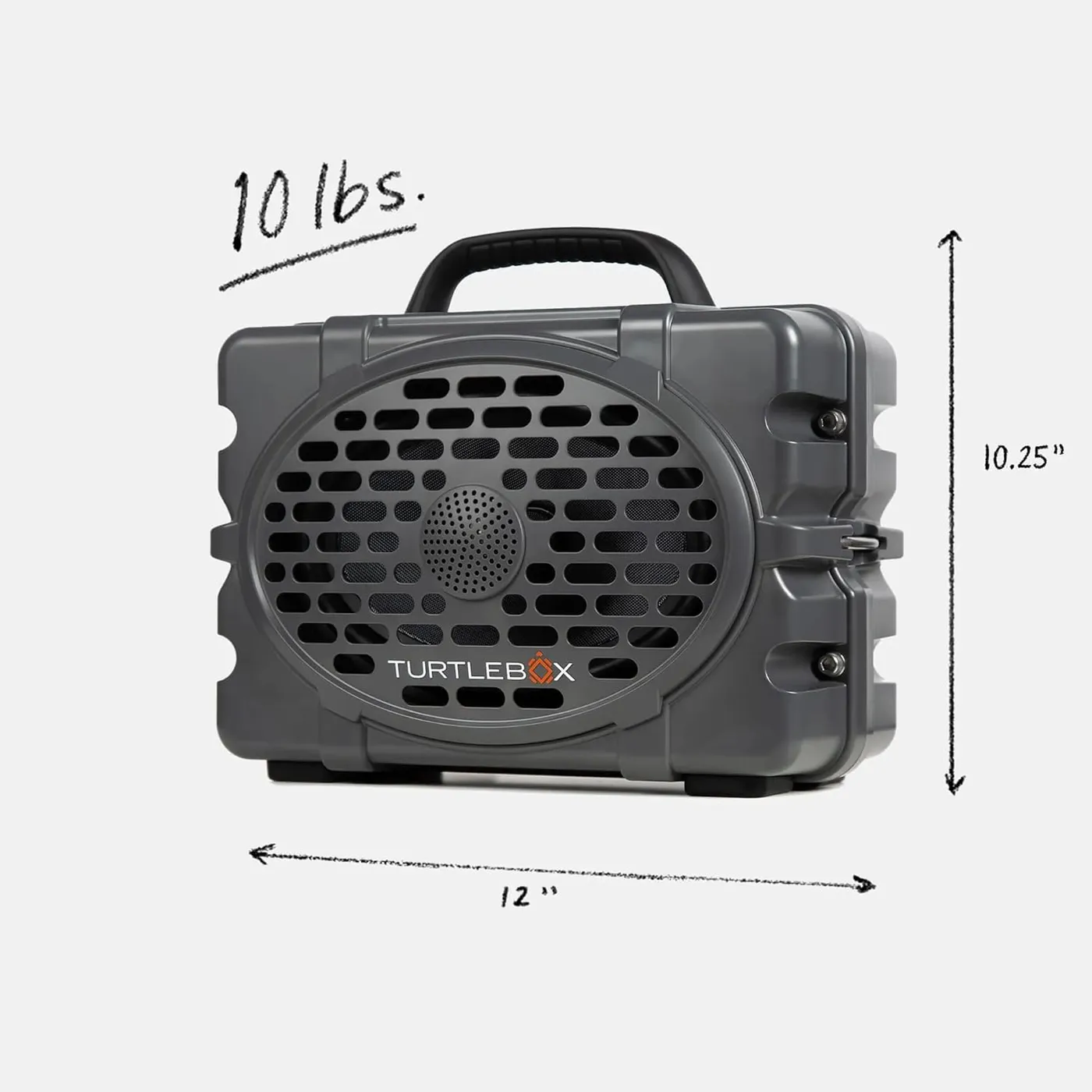 Turtlebox Original Gen 3 dimensions: 12 inches wide, 10.25 inches tall, weighing 10 pounds