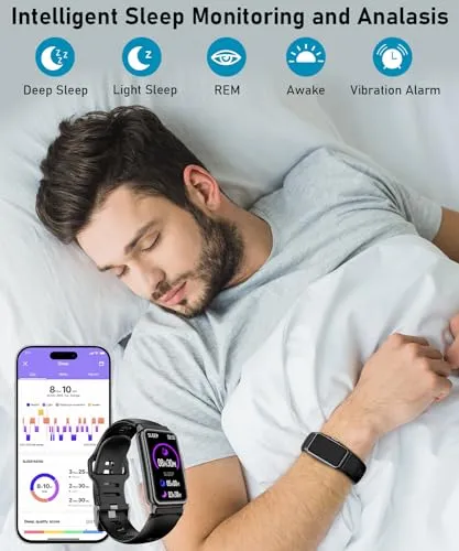 Bestinn Smart Watch Fitness Tracker with Heart Rate Blood Oxygen Blood Pressure Monitor Sleep Tracker 120+ Sports Modes