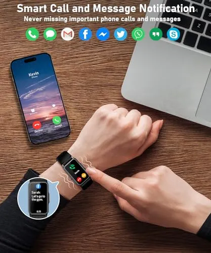 Bestinn Smart Watch Fitness Tracker with Heart Rate Blood Oxygen Blood Pressure Monitor Sleep Tracker 120+ Sports Modes