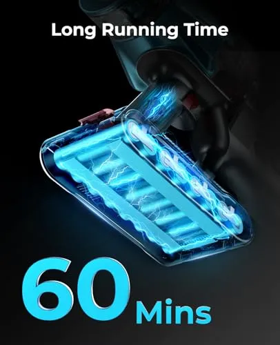 Laresar Cordless Vacuum Cleaner, 550W/45Kpa Stick Vacuum Cleaner with Touch Screen, Up to 60Mins Runtime, Anti-Tangle Vacuum