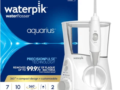 Waterpik Aquarius Water Flosser For Teeth Cleaning, Gums, Braces, Dental Care, Electric Power With 10 Settings, 7 Tips For