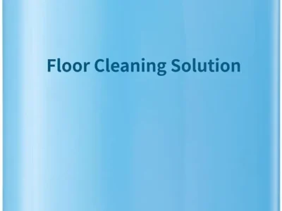 Roborock cleaning solution: the one-litre Floor Cleaning Solution bottle, a blue low-sudsing cleaner for hard floors