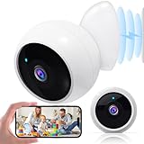 AMTIFO Wireless Security Camera Magnetic: Portable Smart 1Min Install 2K WiFi Cordless Home Indoor Camera Battery Powered 360° AI Motion Detection 2-Way Audio,IR Color Night Vision,IP67 Waterproof CG9
