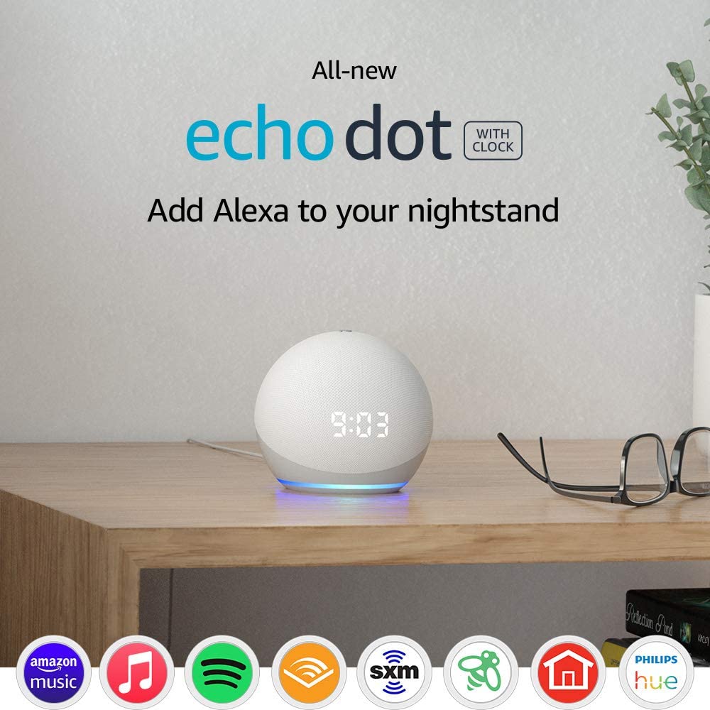 Echo Dot 4 with clock