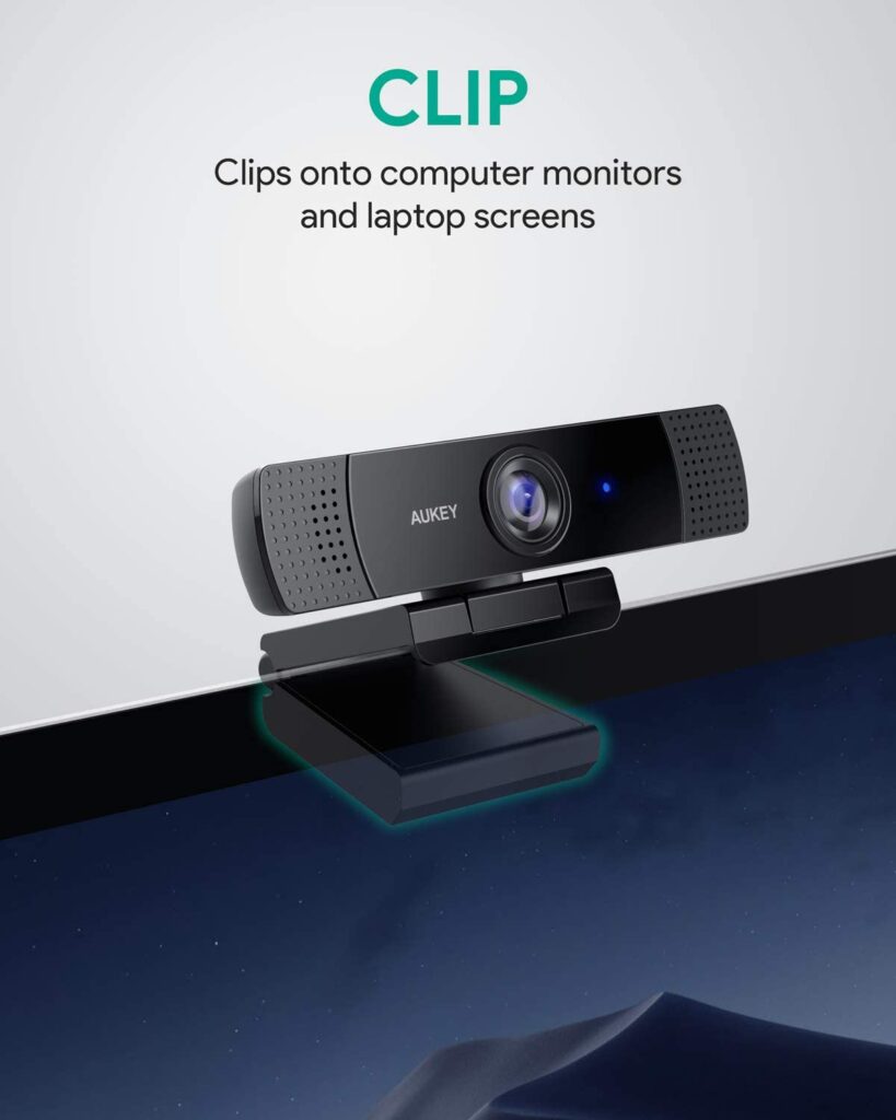 AUKEY FHD Webcam 1080p Clip onto screen