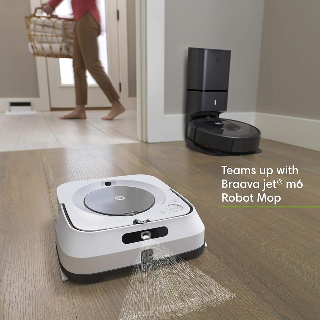iRobot Roomba i7+ (7550) Robot Vacuum with Automatic Dirt Disposal braava jet m6