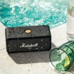 Marshall Emberton Portable Bluetooth Speaker water pool