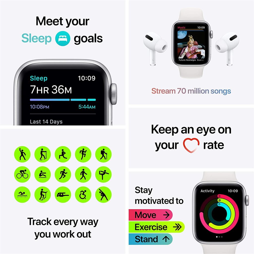 Apple Watch SE sleep assistant goals exercise