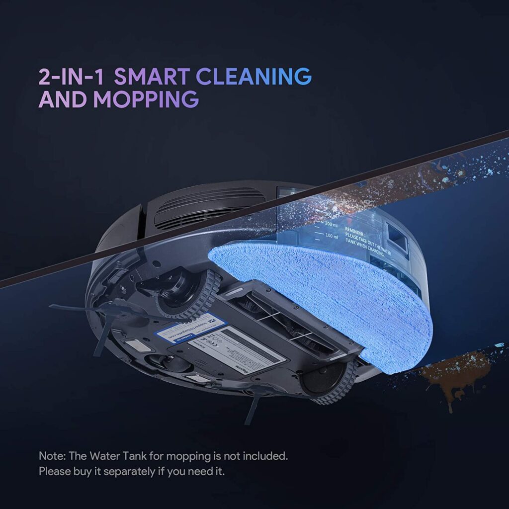 Bagotte BG700 Robotic Vacuum Cleaner mopping and vacuum