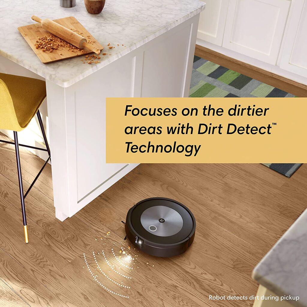 iRobot Roomba j7+ (7550) Focuses on the dirtier areas with Dirt Detect Technology