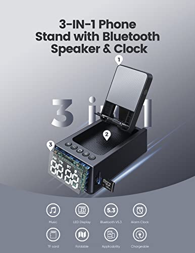 CHIFENCHY Cell Phone Stand Bluetooth Speaker