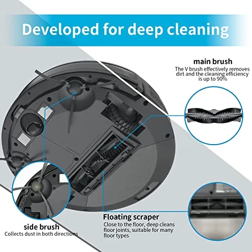 AIRROBO Robot Vacuum Cleaner with 2800Pa Suction Power, App Control, 120 Mins Runtime, Self-Charging Robotic Vacuum Cleaner