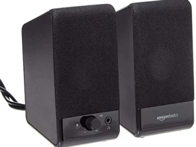 Amazon Basics Computer Speakers for Desktop or Laptop PC , USB-Powered, Black computer speaker