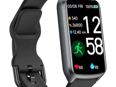 Amzhero Health Fitness Tracker with 24/7 Heart Rate, Blood Oxygen, Blood Pressure, Sleep Tracker, 5ATM Waterproof Activity