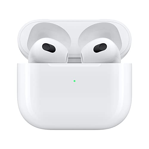 Apple AirPods (3rd Generation) Wireless Ear Buds, Bluetooth Headphones, Personalized Spatial Audio, Sweat and Water