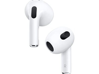 Apple AirPods (3rd Generation) Wireless Ear Buds, Bluetooth Headphones, Personalized Spatial Audio, Sweat and Water