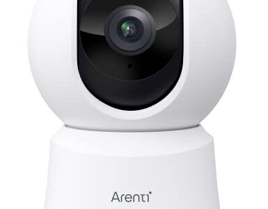ARENTI 5ghz WiFi Security Camera Indoor, 4MP Plug-in Pet Dog Camera with Phone App, Baby Home Cam 2.4G/5G Dual-Band, AI