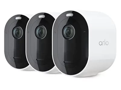 Arlo Pro 4 Spotlight Camera - 3 Pack - Wireless Security, 2K Video & HDR, Color Night Vision, 2 Way Audio, Wire-Free, Direct