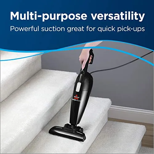 BISSELL Featherweight Stick Lightweight Bagless Vacuum with Crevice Tool, 2033M, Black vacuum cleaner - detail shot