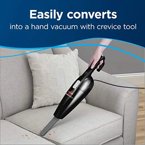 BISSELL Featherweight Stick Lightweight Bagless Vacuum with Crevice Tool, 2033M, Black vacuum cleaner - in use