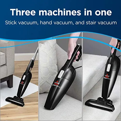 BISSELL Featherweight Stick Lightweight Bagless Vacuum with Crevice Tool, 2033M, Black vacuum cleaner - close-up