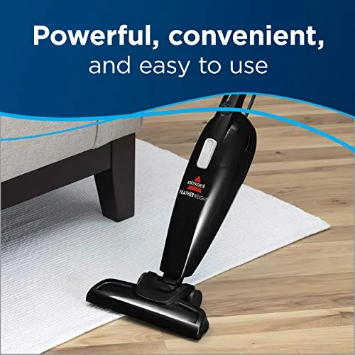 BISSELL Featherweight Stick Lightweight Bagless Vacuum with Crevice Tool, 2033M, Black vacuum cleaner - side view