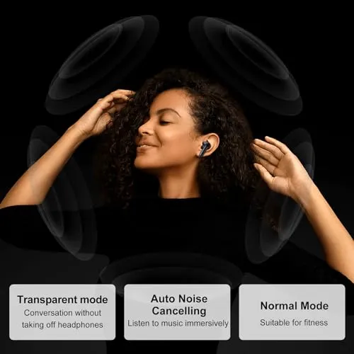 Blackview Wireless Earbuds in Ear Headphones Wireless Bluetooth 5.3, TWS Ear Buds Built-in Mic Sports Noise Canceling