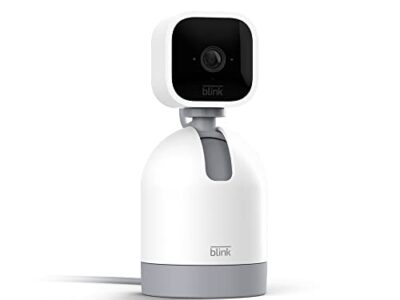 Blink Mini Pan-Tilt Camera | Rotating indoor plug-in smart security camera, two-way audio, HD video, motion detection, Works
