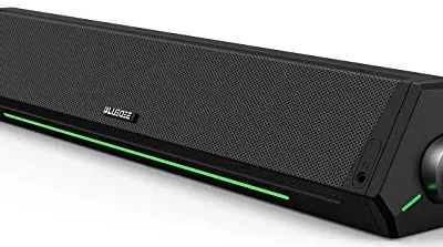 Bluedee Computer Speakers, Bluetooth Soundbar, HiFi Stereo, 3.5mm Aux-in Connection, USB Powered Speakers for Desktop