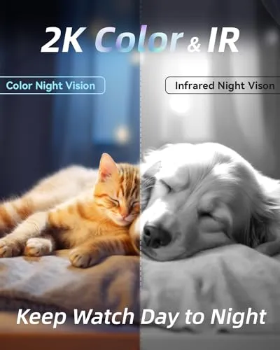 blurams Pet Camera 2K, 360° Indoor Security Camera, Dog Camera with Phone App, PTZ Cameras for Home Security Indoor, 2-Way