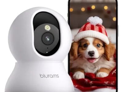 blurams Pet Camera 2K, 360° Indoor Security Camera, Dog Camera with Phone App, PTZ Cameras for Home Security Indoor, 2-Way
