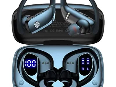 bmani Wireless Earbuds Bluetooth Headphones 48hrs Play Back Sport Earphones with LED Display Over-Ear Buds with Earhooks