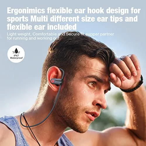 Boean Bluetooth Headphones, Wireless Earbuds with 16 Hours Playtime Bluetooth 5.3 Wireless Headphones HD Deep Bass Stereo