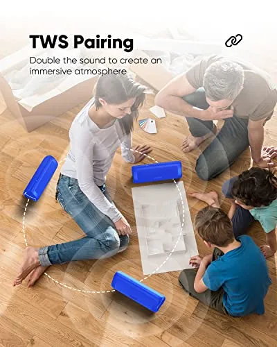 BolaButty Bluetooth Portable Wireless Speakers with HD Sound, IPX5 Waterproof, Up to 24H Playtime, TWS Pairing, BT5.3, for