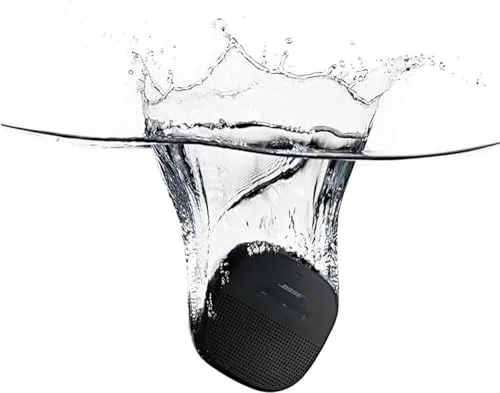 Bose SoundLink Micro Bluetooth Speaker: Small Portable Waterproof Speaker with Microphone, Black Bluetooth speaker - in use