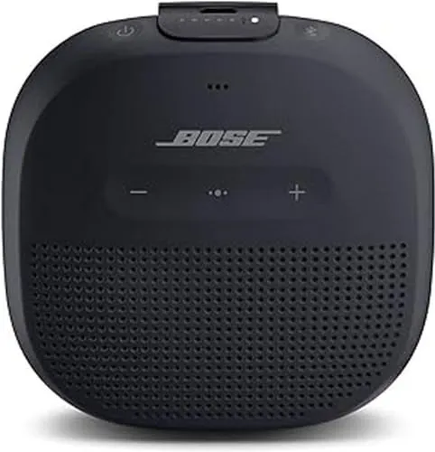 Bose SoundLink Micro Bluetooth Speaker: Small Portable Waterproof Speaker with Microphone, Black Bluetooth speaker