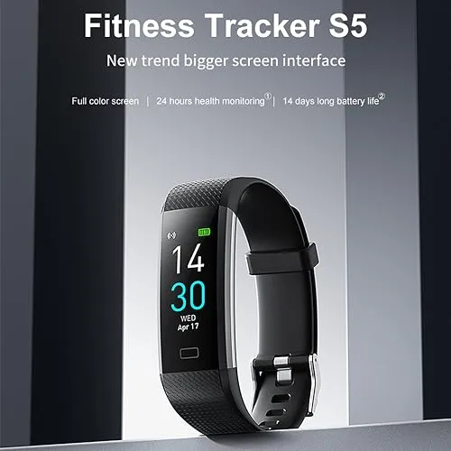 BrilliantHouse Fitness Tracker with Blood Pressure Heart Rate Blood Oxygen Monitor, Activity Tracker Sleep Monitor, Smart