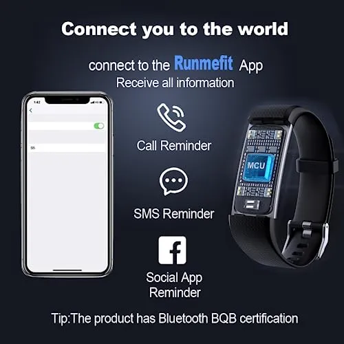 BrilliantHouse Fitness Tracker with Blood Pressure Heart Rate Blood Oxygen Monitor, Activity Tracker Sleep Monitor, Smart