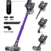 BuTure Cordless Vacuum Cleaner, 400W 33Kpa Powerful Stick Vacuum with 55min Runtime Detachable Battery, Touch Display and