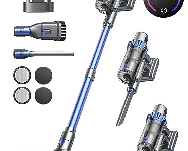 Buture Pro Cordless Vacuum Cleaner, 450W 38KPA Stick Vacuum with Intelligent Auto Mode, Color Touch Display, Up to 55Mins,