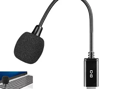 C G CHANGEEK, CGS-M1Mini USB Microphone for Laptop and Desktop Computer, with Gooseneck & Universal USB Sound Card,