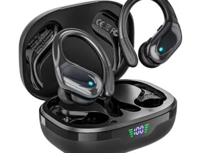 Catitru Wireless Earbuds Bluetooth Headphones 80hrs Playback Ear Buds IPX7 Waterproof&Power Display with ENC Noise Canceling