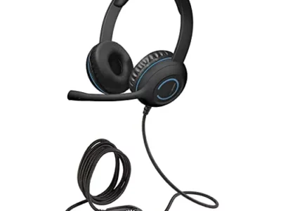 Cyber Acoustics 3.5mm Stereo Headset (AC-5002) with Noise Canceling Microphone for PCs, Tablets, and Cell Phones in The
