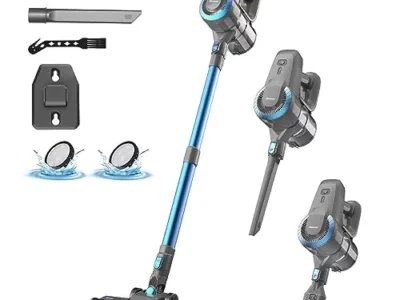 DEVOAC N300 Cordless Vacuum Cleaner, 6 in 1 Ultra-Lightweight Stick Vacuum, 2200mAh Battery Up to 40mins Runtime, Powerful