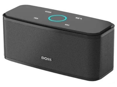 DOSS Bluetooth Speaker, SoundBox Touch Portable Wireless Bluetooth Speaker with 12W HD Sound and Bass, IPX5 Waterproof, 20H