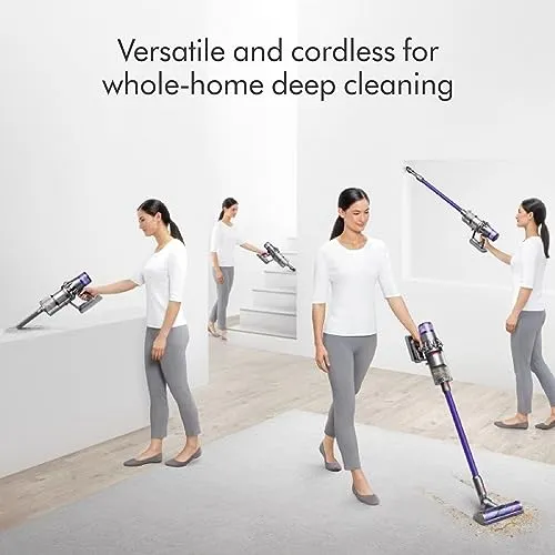 Dyson V11 Plus Cordless Vacuum Cleaner, Nickel/Purple, Large vacuum cleaner - side view