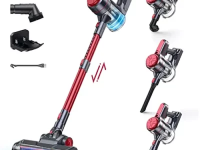 EICOBOT Cordless Vacuum Cleaner,20000Pa High Efficiency Stick Vacuum,6 in 1 Lightweight Quiet Vacuum Cleaner with 35min Long