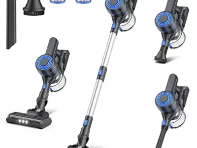 EICOBOT Cordless Vacuum Cleaner,20000Pa Powerful Cordless Vacuum,35 Mins Runtime,Detachable Battery,1.5L Dust Cup,6 in 1